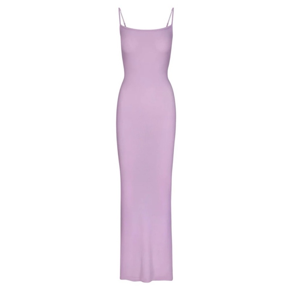 SKIMS Lilac Body-Skimming Slip Maxi Dress